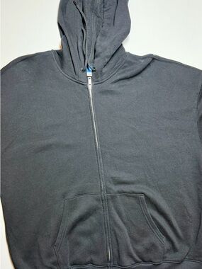 Old Navy Black Heavyweight Oversized Full‑Zip Fleece Hoodie Men’s Size S
